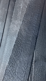 Yakisugi charred wood material process